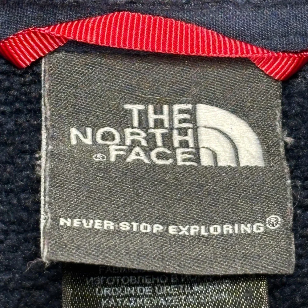 The North Face Fleece Pullover Mens Medium Gordon Lyons Quarter Zip Navy Blue‎